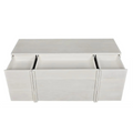 Morten White Nine Drawer Dresser - open drawers