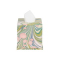 Moss Fire Marbleized Paper Tissue Box Cover