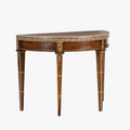 Mother of pearl Inlay Demilune Console Table 