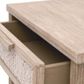 Muar Abaca Rope Nightstand Open Drawer