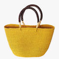 Mustard Marche Straw Tote