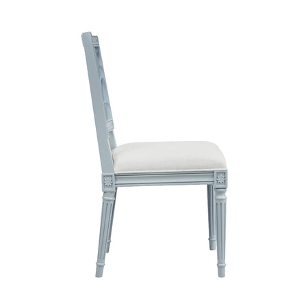 Mustique Light Blue Chair Side View