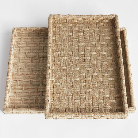 Caswell Small Woven Tray Set - texture details