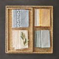 Caswell Woven Tray Set styled with napkins