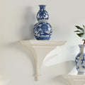 Breton White Wall Bracket - styled with vase