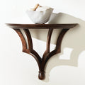 Oliver Stained Wood Wall Bracket with small bowl