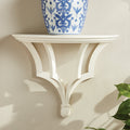 Oliver White Wall Bracket with styled with vase