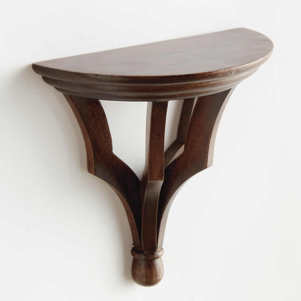 Oliver Stained Wood Wall Bracket side view