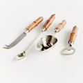 Bamboo Handle Stainless Steel Bar Tool Set 