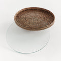 Mandalay Serving Stand - round glass insert