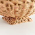 Charleston Woven Rattan Footed Bowl - closeup