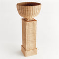 Charleston Woven Rattan Large Pedestal Base - shown with footed bowl