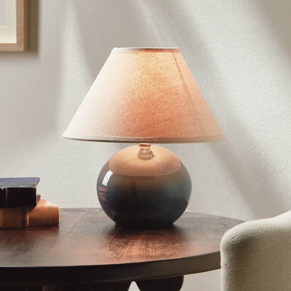 Mignon Blue Mini Lamp illuminated on table