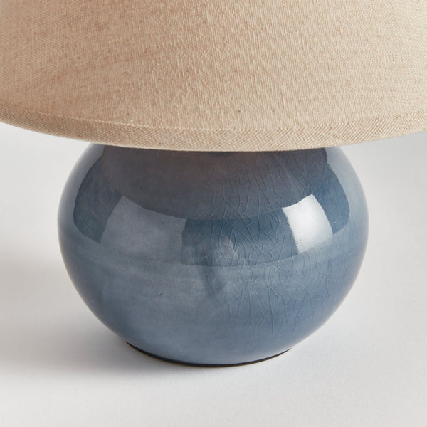Mignon Blue Mini Lamp - crackle glaze finish