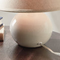 Mignon White Ceramic Mini Lamp clear cord
