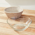 Mandalay Rattan Serving Bowl with glass insert bowl