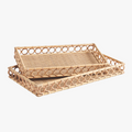 Nanette Rattan Rectangle Tray Set