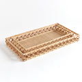 Nanette Rattan Rectangle Trays stacked