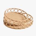 Nanette Rattan Round Tray Set