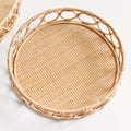 Nanette Rattan Round Tray texture closeup