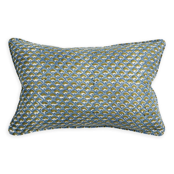 Naples Moss Azure Lumbar Pillow Cover - Walter G Pillows