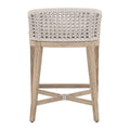 Naples Counter Stool - woven back - mahogany frame back view