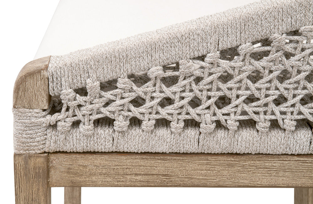 Naples Counter Stool - woven rope closeup