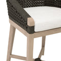 Naples Outdoor Charcoal Counter Stool - performance fabric cushion