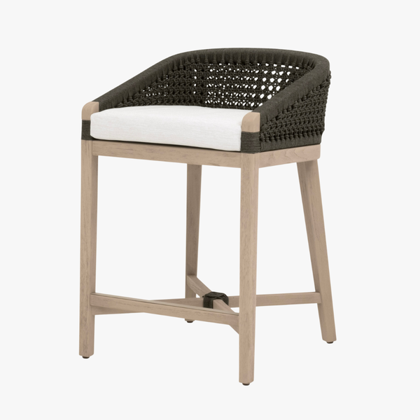 Naples Outdoor Charcoal Counter Stool