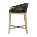 Naples Outdoor Charcoal Counter Stool side view