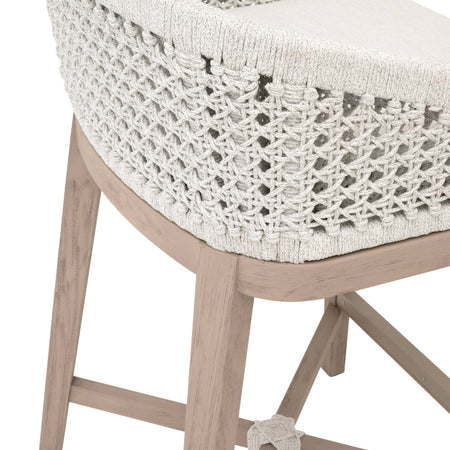 Naples Outdoor Counter Stool woven rope closeup