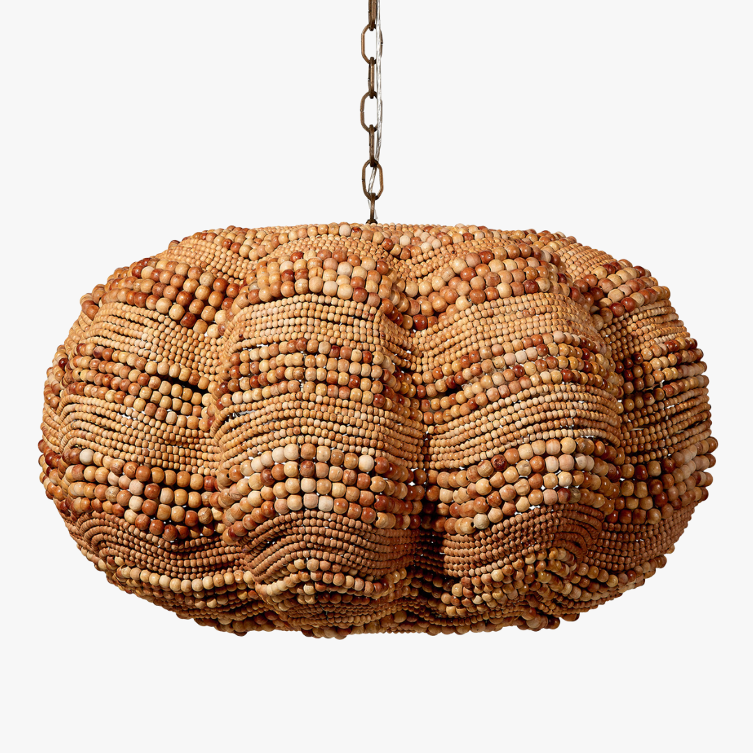 Natural Beaded Clamshell Chandelier by Dear Keaton