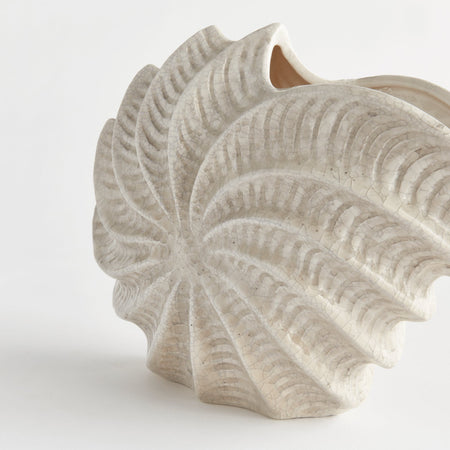 Nautilus Shell Vase crackle finish