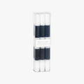 Navy Stripe Taper Candles - Set of 6