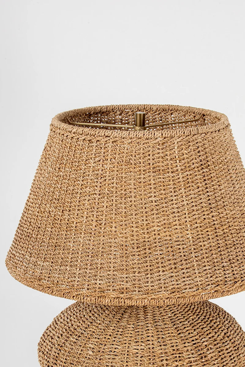 Nette Table Lamp Abaca Rope Closeup