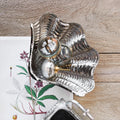 Nickel Plated Shell Trinket Dish - styled on tabletop