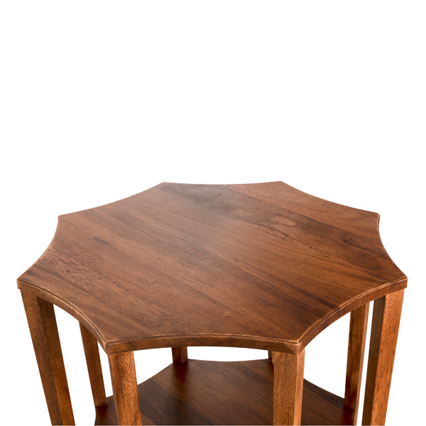 Ariana Walnut Side Table Top Details