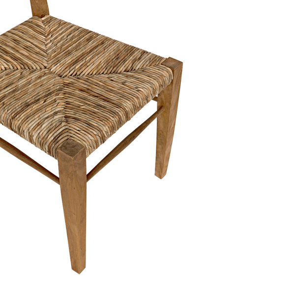 Faley Teak Dining Chair Woven Rush Seat