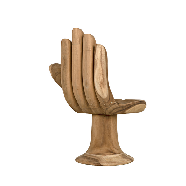 Buddha Hand Teak Chair Back View