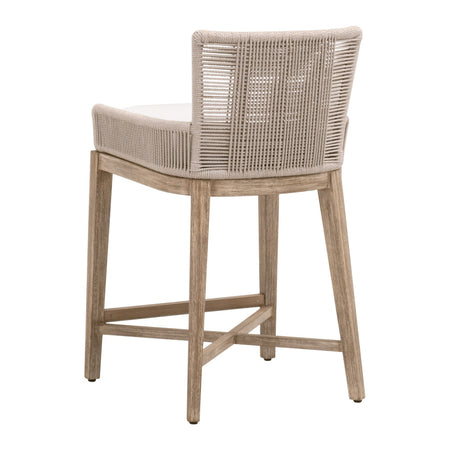 Oasis Woven Rope Counter Stool Back View