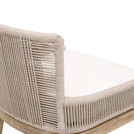 Oasis Woven Rope Kitchen Counter Stool Closeup