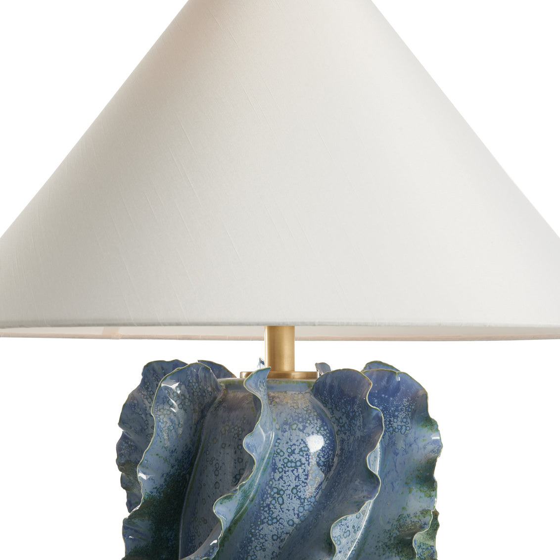 Ocean Waves Table Lamp - coolie shade