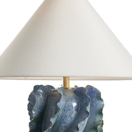 Ocean Waves Table Lamp - coolie shade