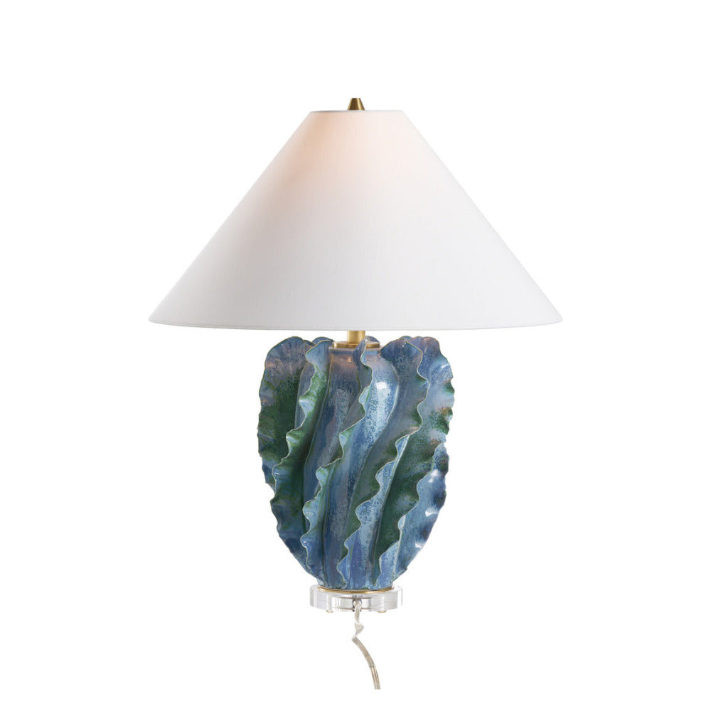 Ocean Waves Table Lamp  with clear cord
