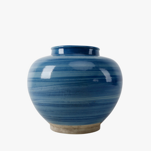 Oceanside Porcelain Round Pot