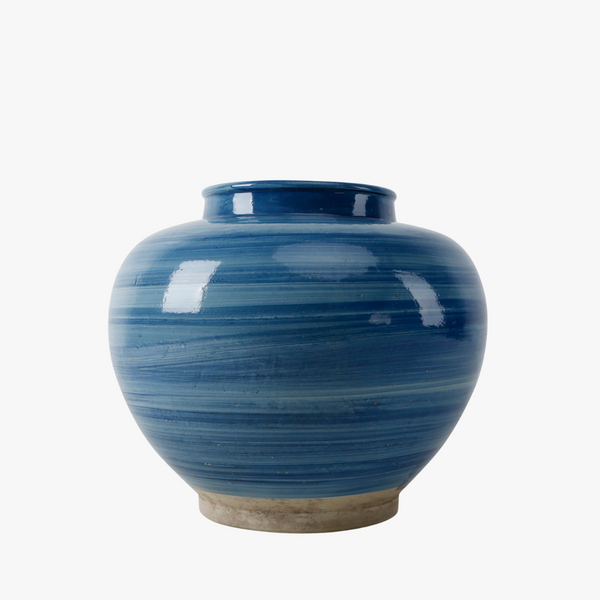 Oceanside Porcelain Round Pot