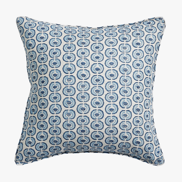 Okinawa Riviera Block Print Pillow Cover