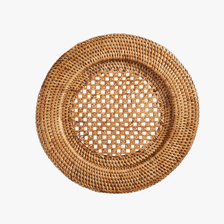 Open Weave Rattan Charger