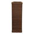 Outdoor Braided All Weather Wicker Pedestal - dark walnut