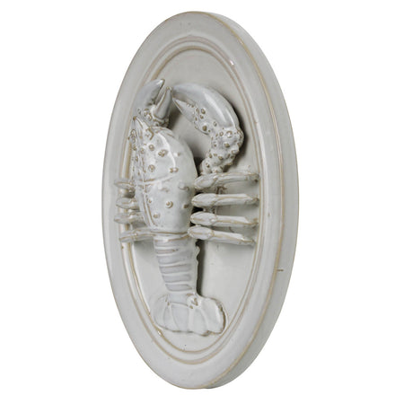 Oval Lobster Ceramic Wall Art side view